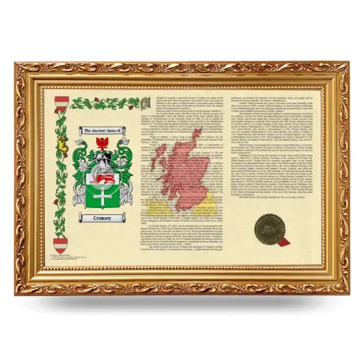 Cromey Armorial Landscape Framed - Gold