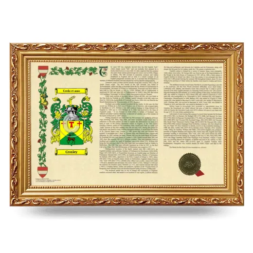Crosley Armorial Landscape Framed - Gold