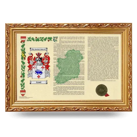 Crowl Armorial Landscape Framed - Gold
