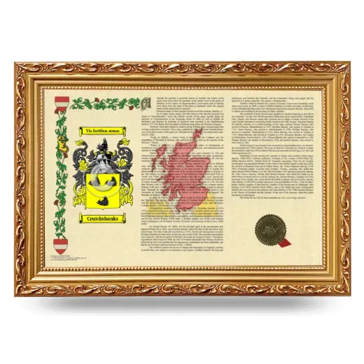 Cruickshanks Armorial Landscape Framed - Gold