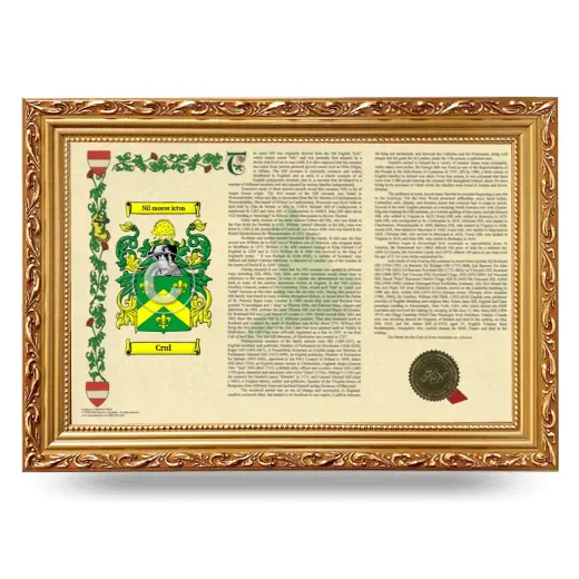 Crul Armorial Landscape Framed - Gold