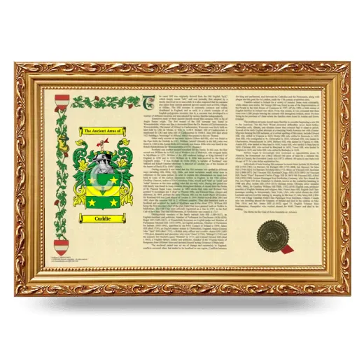 Cuddie Armorial Landscape Framed - Gold