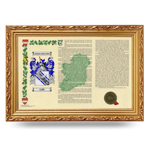 Cuffe Armorial Landscape Framed - Gold