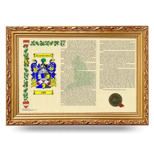 Cully Armorial Landscape Framed - Gold