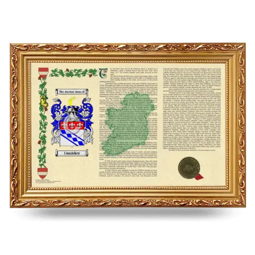 Cumiskey Armorial Landscape Framed - Gold