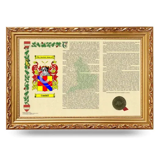 Cundall Armorial Landscape Framed - Gold
