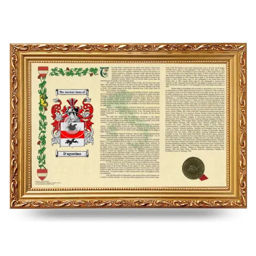 D'agostino Armorial Landscape Framed - Gold