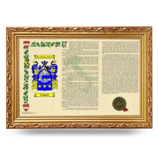 D'amato Armorial Landscape Framed - Gold