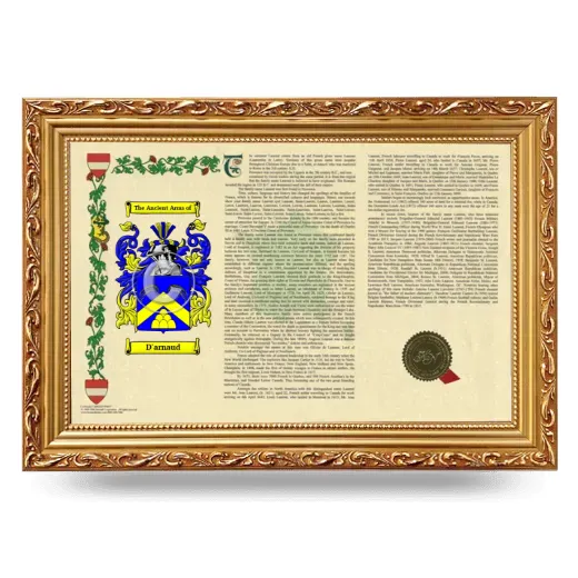 D'arnaud Armorial Landscape Framed - Gold