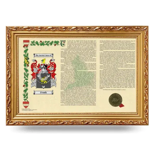 D'eath Armorial Landscape Framed - Gold