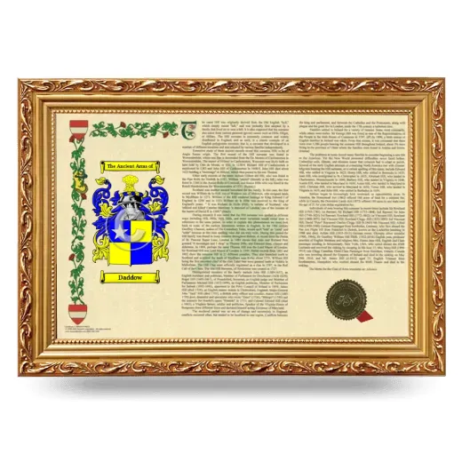 Daddow Armorial Landscape Framed - Gold