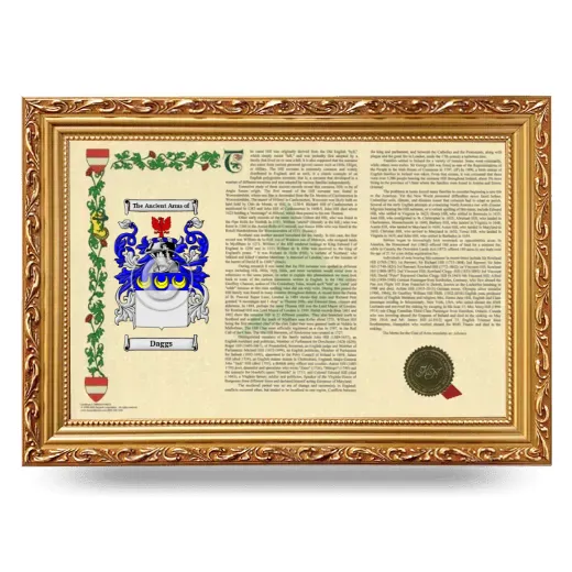 Daggs Armorial Landscape Framed - Gold
