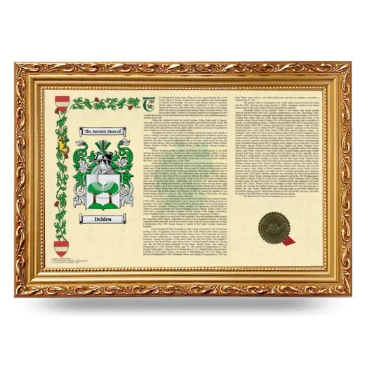 Dahlen Armorial Landscape Framed - Gold