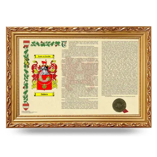 Dakers Armorial Landscape Framed - Gold
