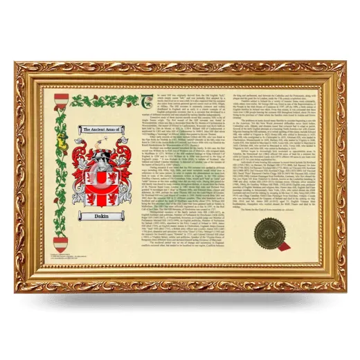 Dakin Armorial Landscape Framed - Gold