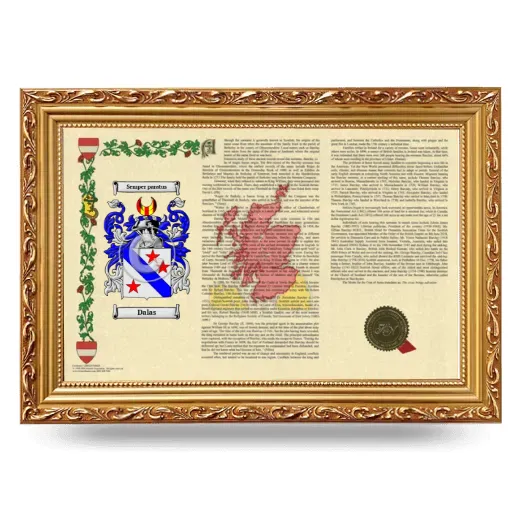 Dalas Armorial Landscape Framed - Gold