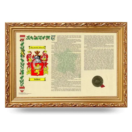 Dalbert Armorial Landscape Framed - Gold