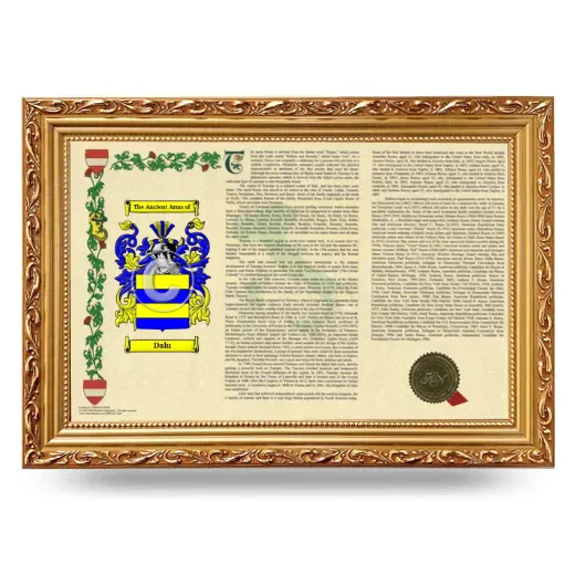 Dalu Armorial Landscape Framed - Gold