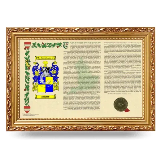 Danday Armorial Landscape Framed - Gold