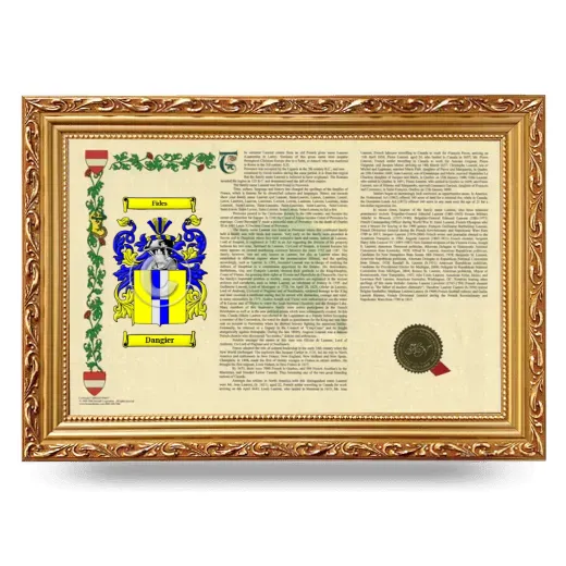 Dangier Armorial Landscape Framed - Gold