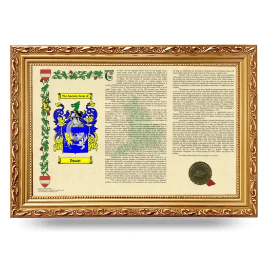 Danny Armorial Landscape Framed - Gold