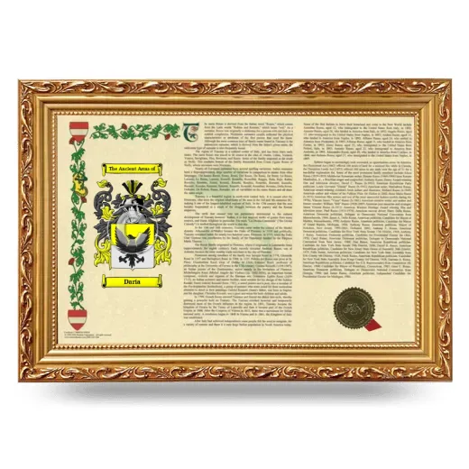 Daria Armorial Landscape Framed - Gold