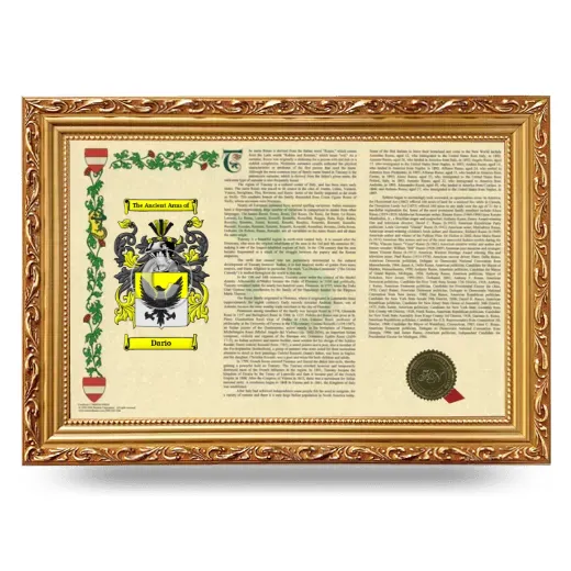 Dario Armorial Landscape Framed - Gold