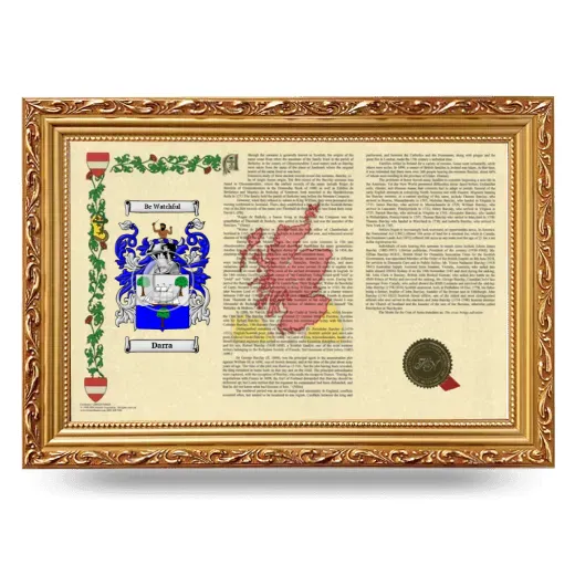 Darra Armorial Landscape Framed - Gold