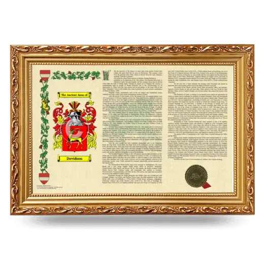Davidson Armorial Landscape Framed - Gold
