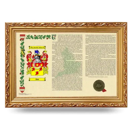 Dax Armorial Landscape Framed - Gold