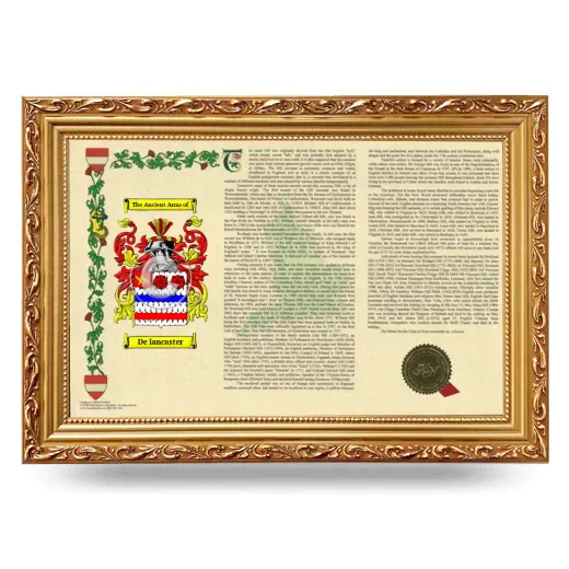 De lancaster Armorial Landscape Framed - Gold
