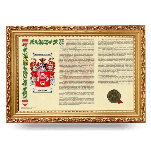 De souza Armorial Landscape Framed - Gold