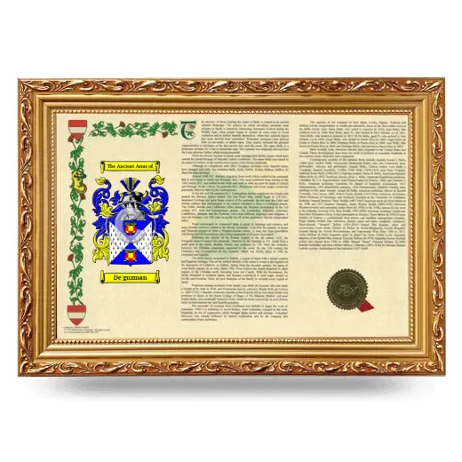 De'guzman Armorial Landscape Framed - Gold