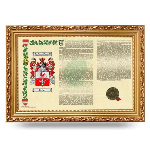 Decker Armorial Landscape Framed - Gold