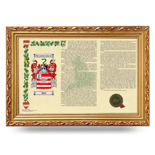 Deel Armorial Landscape Framed - Gold