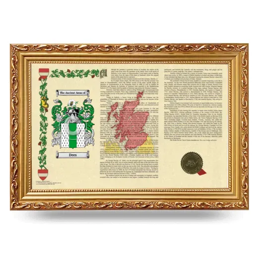 Dees Armorial Landscape Framed - Gold