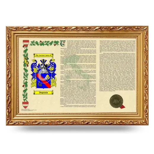Degrazia Armorial Landscape Framed - Gold