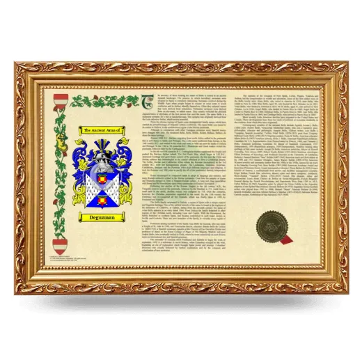 Deguzman Armorial Landscape Framed - Gold