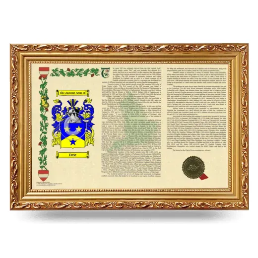 Deie Armorial Landscape Framed - Gold