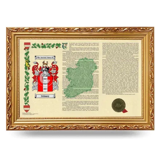 Delaney Armorial Landscape Framed - Gold