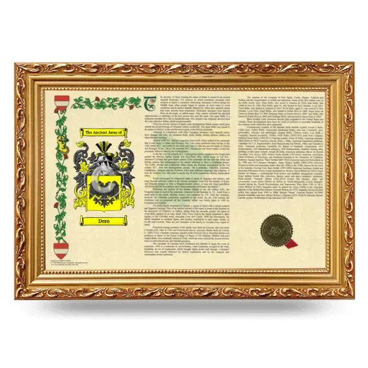 Dero Armorial Landscape Framed - Gold