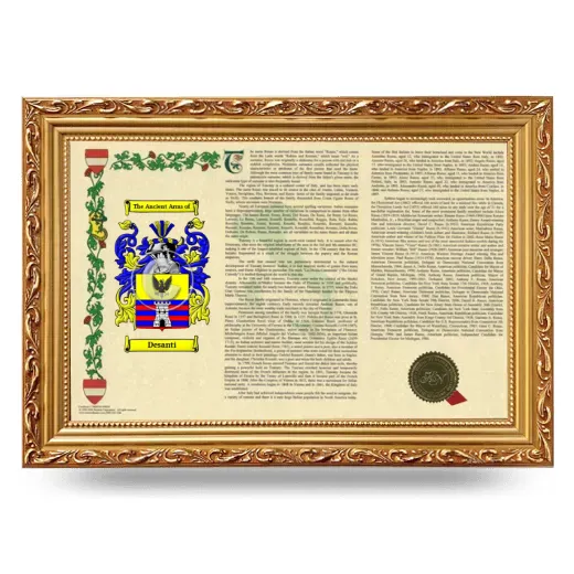 Desanti Armorial Landscape Framed - Gold