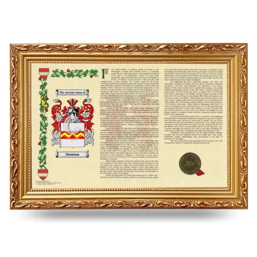Deursen Armorial Landscape Framed - Gold
