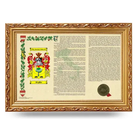 Di gilio Armorial Landscape Framed - Gold