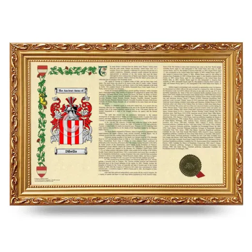 Dibello Armorial Landscape Framed - Gold