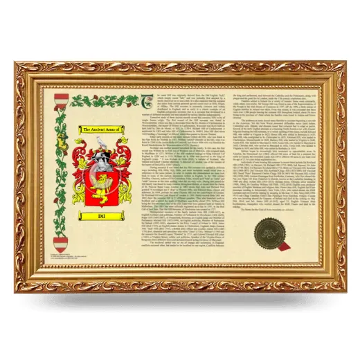 Dil Armorial Landscape Framed - Gold