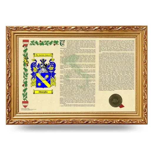 Dimeglio Armorial Landscape Framed - Gold