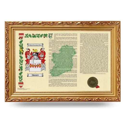 Dimonte Armorial Landscape Framed - Gold