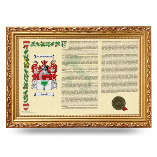Dinelli Armorial Landscape Framed - Gold