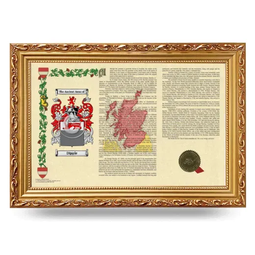 Dipple Armorial Landscape Framed - Gold